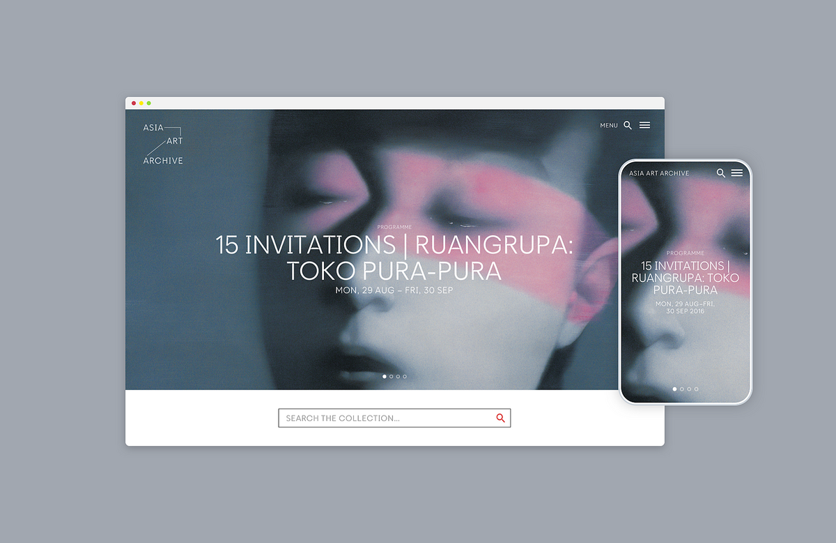 Image of Asia Art Archives Website on desktop and mobile