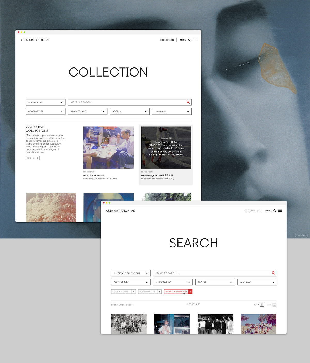 Image of Asia Art Archives website collection search