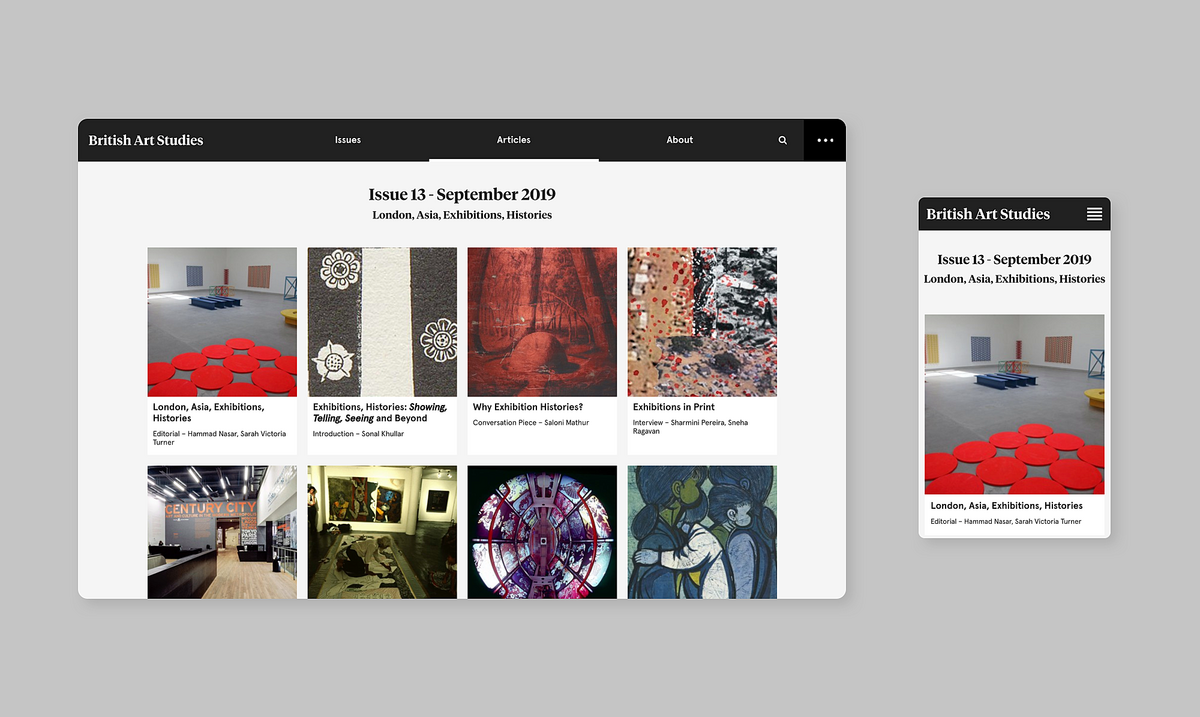 Image of the online Articles, accessible on mobile and desktop view.