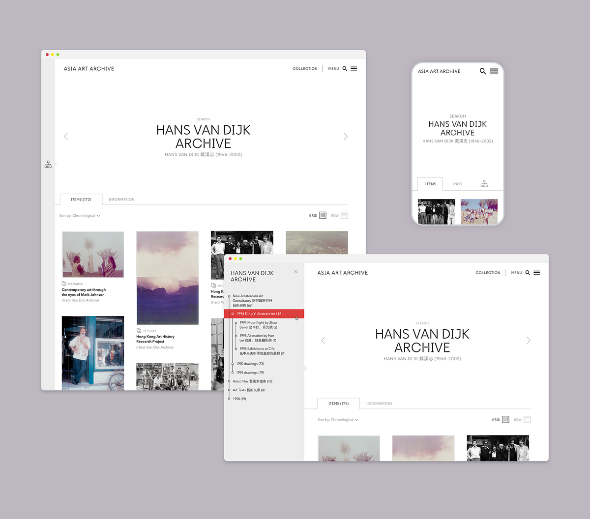 Image of Asia Art Archives website on desktop and mobile