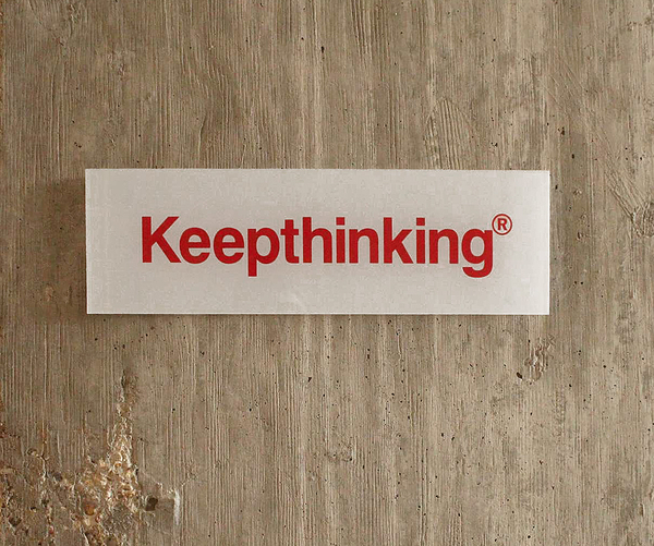 A close-up of the company sign.